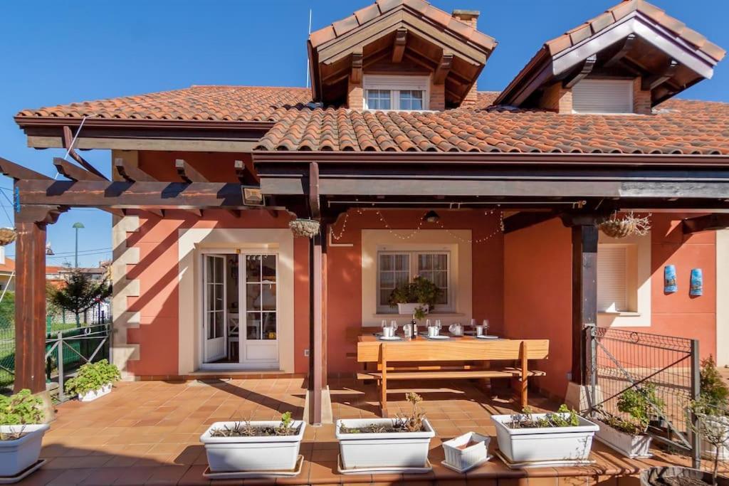Chalet Junto A Playa De 苏安塞斯 外观 照片